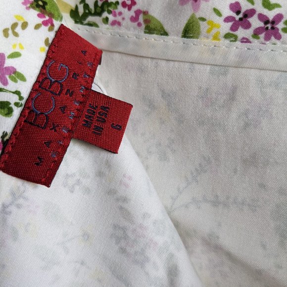 BCBGMaxAzria white floral cotton skirt size 6 - Picture 4 of 4